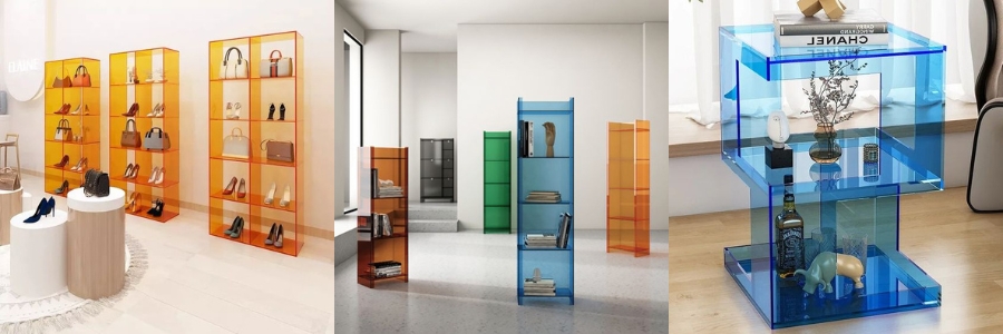 gia cong ke trung bay san pham bang mica acylic Gia công kệ trưng bày sản phẩm bằng mica