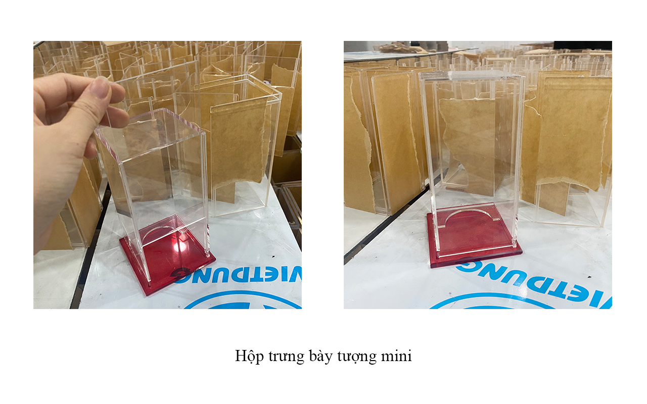 hộp mica trưng bày sản phẩm mini