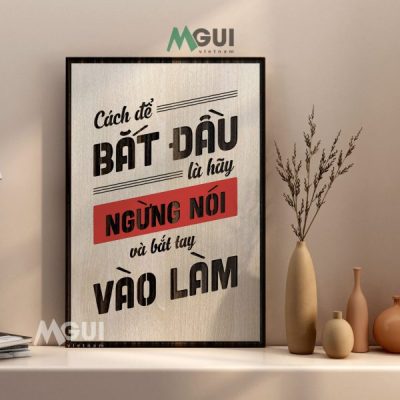 Tranh gỗ treo tường tạo động lực
