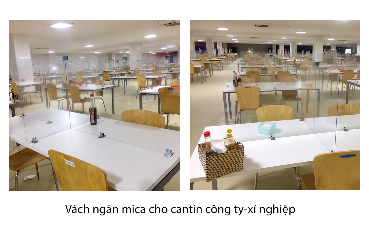 vach ngan mica cho nha an cantin cty 2