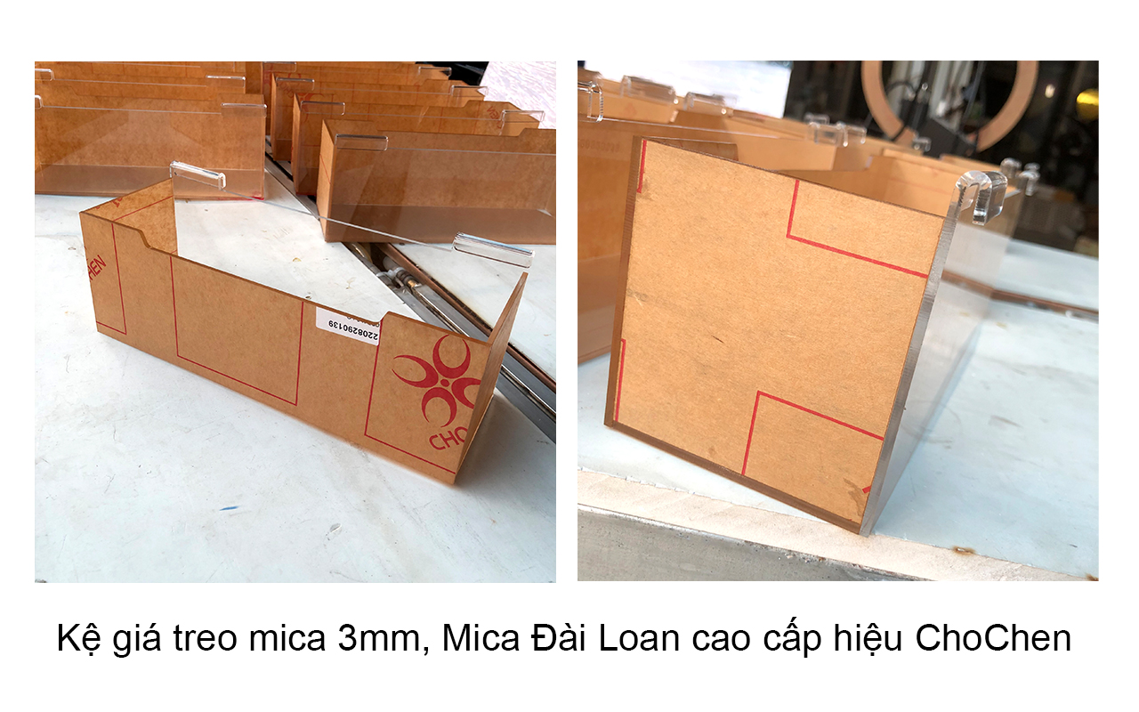 kệ giá treo mica