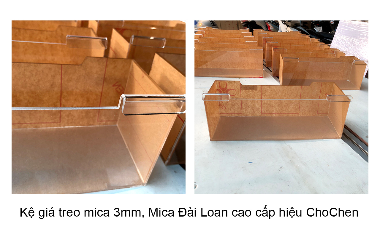 kệ giá treo mica
