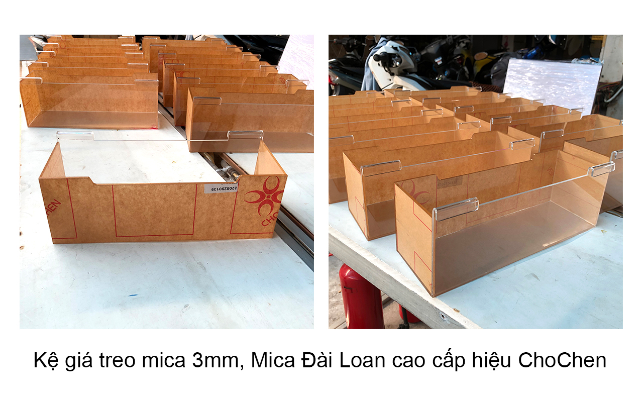 kệ giá treo mica