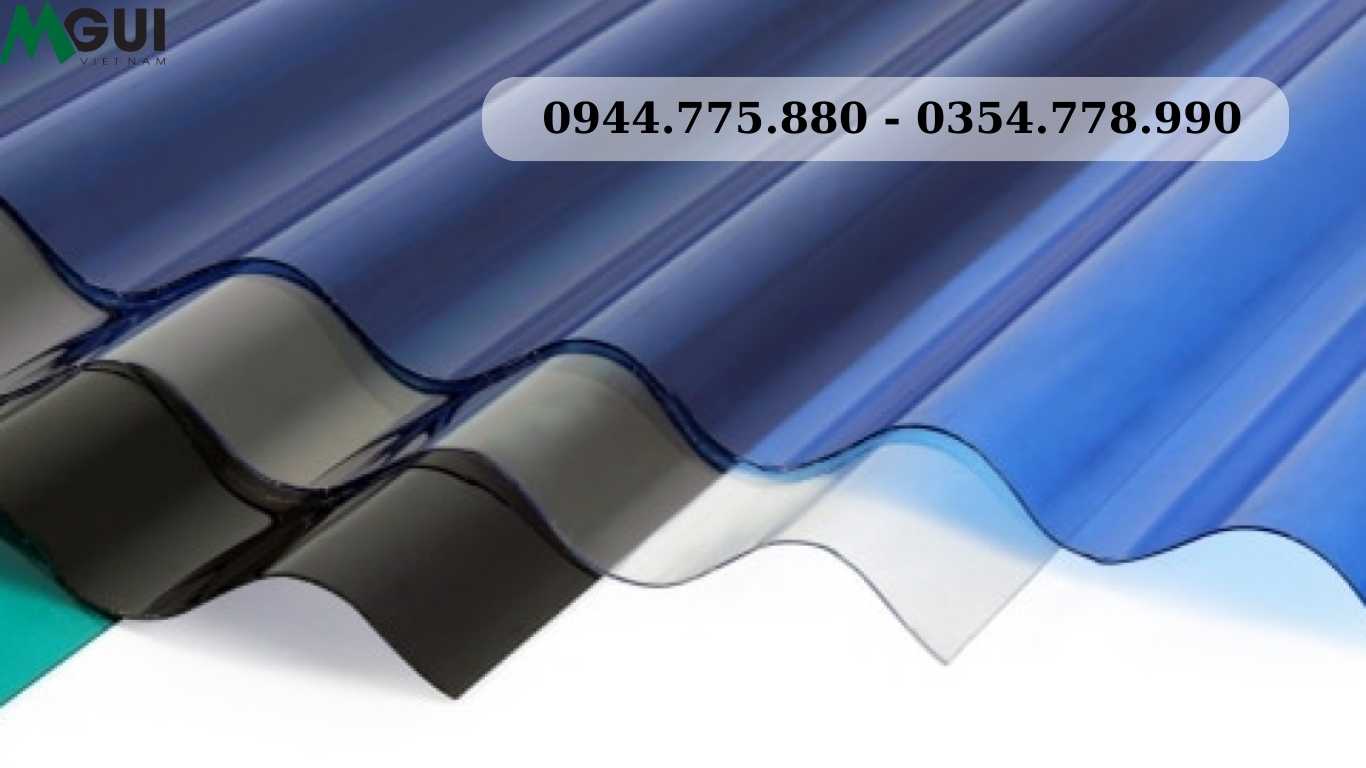 ton song Tôn nhựa Polycarbonate đầy đủ màu sắc