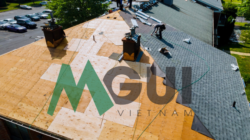 ngoi bitum phu da 1 Thi công tấm ngói bitum phủ đá cao cấp