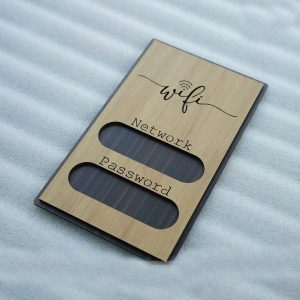 Bang go trang tri wifi password phong cach co dien TW08 5 600x600 1 Bảng gỗ treo ghi thông tin wifi khắc laser mẫu TW08