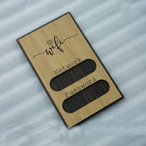 Bang go trang tri wifi password phong cach co dien TW08 8 600x600 1 Bảng gỗ treo ghi thông tin wifi khắc laser mẫu TW08