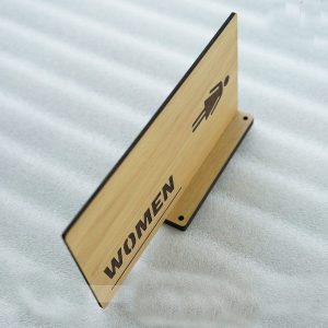 Bảng gỗ nhà vệ sinh Toilet 2 mặt decor kiểu nổi TL 12