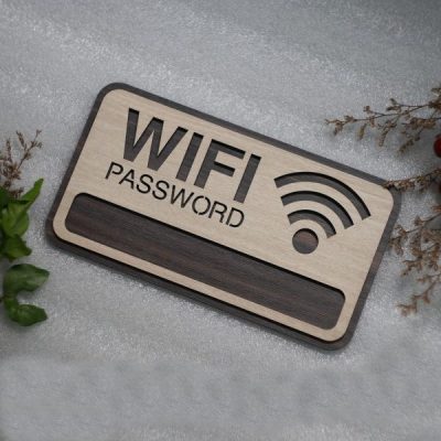 Bảng gỗ treo ghi thông tin wifi mẫu TW01-1