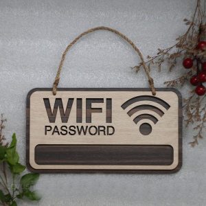 Bảng gỗ treo ghi thông tin wifi mẫu TW01
