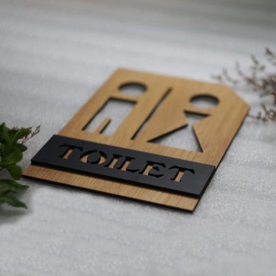 Bảng gỗ Toilet sinh nam nữ Mẫu TL 23