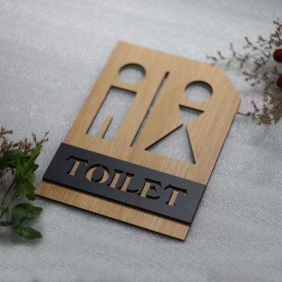 Bảng gỗ Toilet sinh nam nữ Mẫu TL 23