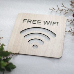 Bảng gỗ treo ghi thông tin wifi mẫu TW04