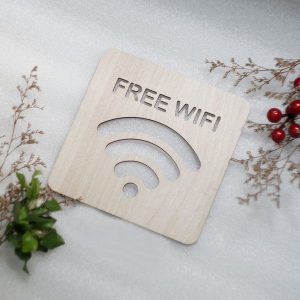 Bảng gỗ treo ghi thông tin wifi mẫu TW04