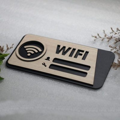Bảng gỗ treo ghi thông tin wifi mẫu TW03