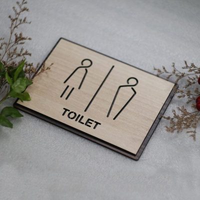 Bảng gỗ nhà vệ sinh nam nữ Mẫu TL 19