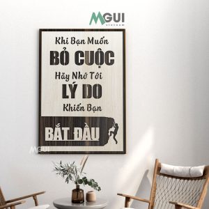 tranh go treo tuong tao dong luc slogan 003