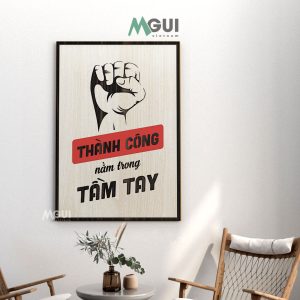 tranh go treo tuong tao dong luc slogan 004
