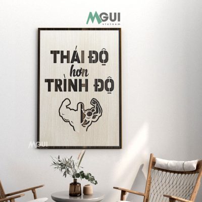 tranh slogan thái độ hơn trình độ