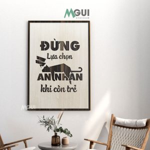 tranh go treo tuong tao dong luc slogan 016 tranh gỗ decor phòng làm việc
