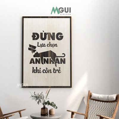 tranh gỗ decor phòng làm việc