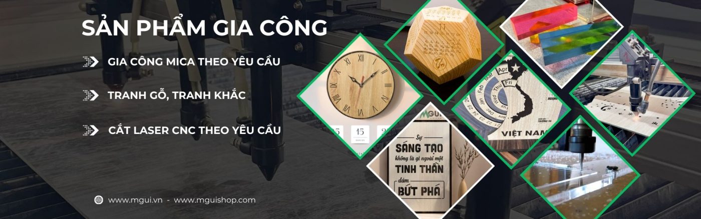 gia công mica, tranh gỗ theo yêu cầu
