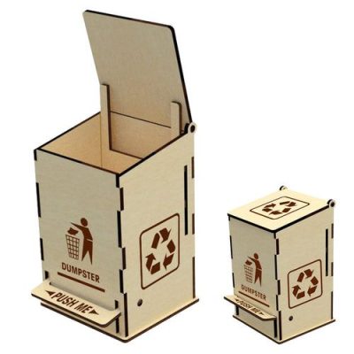 Khắc laser thùng đựng rác