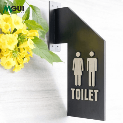 Mẫu bảng gỗ nhà vệ sinh 2 mặt