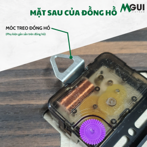 Dong ho go treo tuong hinh tron khac laser DH04 4 Đồng hồ gỗ treo tường hình tròn khắc laser DH04 Gỗ MDF phủ venner