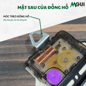 Đồng hồ gỗ treo tường hình vuông DH06 gỗ MDF