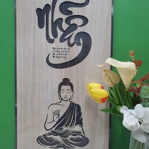 Tranh phật giáo treo tường 40x60vm ý nghĩa chữ Nhẫn
