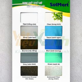 Bảng màu tấm lợp lấy sáng polycarbonate đặc mới nhất