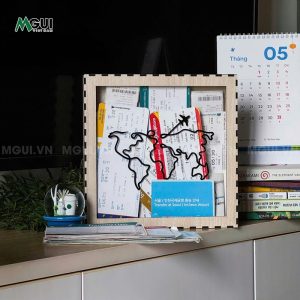 hộp gỗ đựng vé máy bay, lưu trữ kỷ niệm